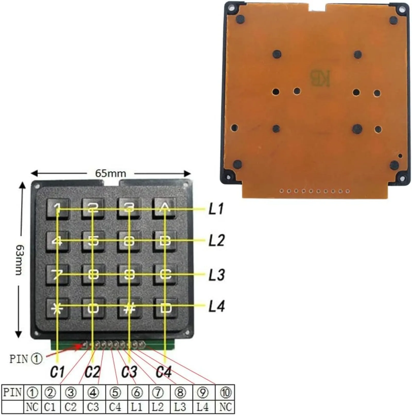 4x4 Matrix Membrane Keypad 16  - Doit Esp32 评论和价格