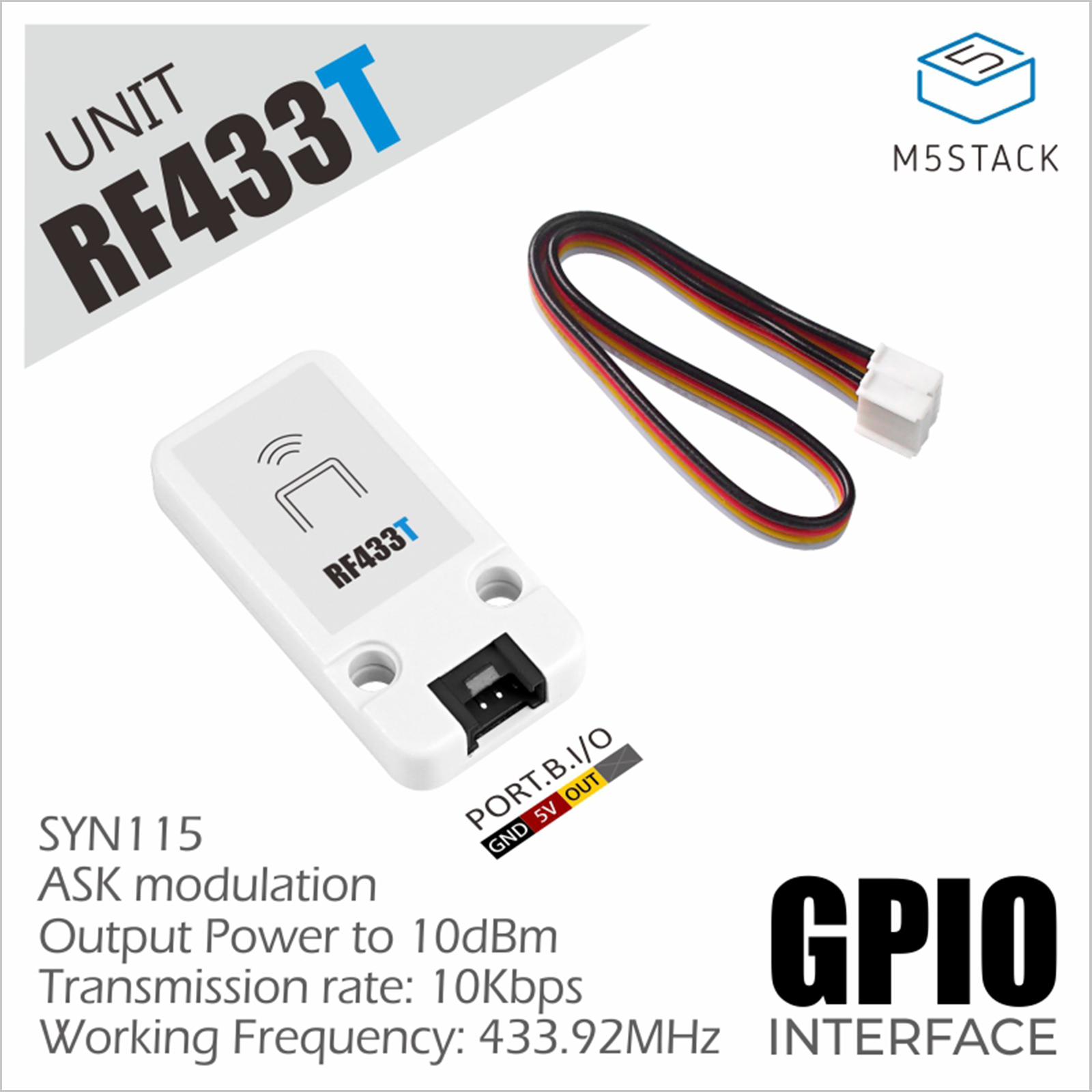 M5Stack Official RF UNIT 433MH - M5Stack 评论和价格
