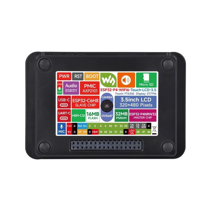Waveshare ESP32-P4 Wi-Fi 6 Vis - Waveshare Esp32 评论和价格